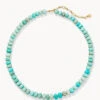 Oval Stone Beaded Necklace Amazonite
