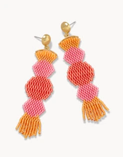 Bitty Bead Earrings Sunset