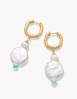 Low Tide Hoop Earrings Pearl