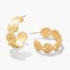 Sand Dollar Hoop Earrings Sea Foam