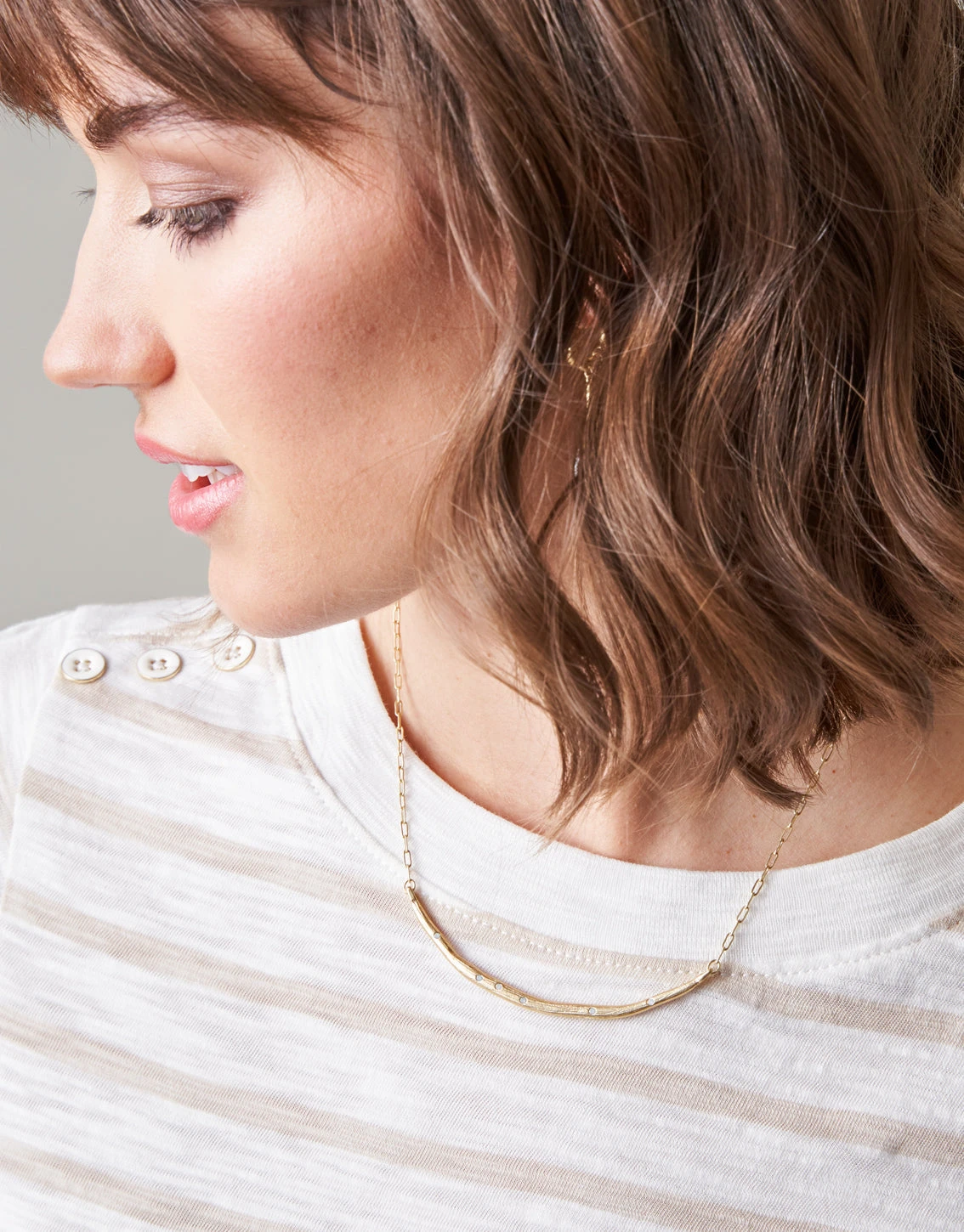 Sand Bar Necklace White Opal 2 Sand Bar Necklace White Opal - Image 2