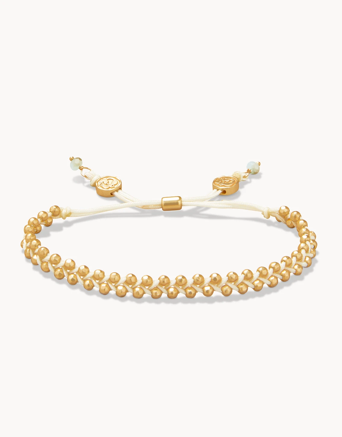 Friendship Bracelet Cream/Gold Beads 1 Friendship Bracelet Cream/Gold Beads