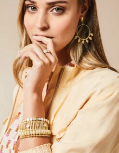 Boho Maera Stretch Bracelet Mother-of-Pearl -Spartina Store 487976n