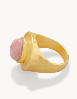 Stone Ring Pink Rhodonite -Spartina Store 488010b fe4ccc4c 08d9 497f 8ad6 bcdc5baacf18