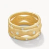 Sand Bar Ring Stack White Opal