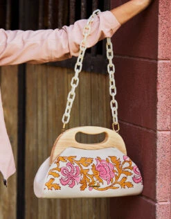 Miranda Clutch Pepper Hall Woodblock Floral 10 Miranda Clutch Pepper Hall Woodblock Floral -Spartina Store 490624n