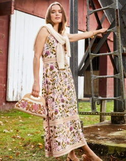 Miranda Clutch Pepper Hall Woodblock Floral 11 Miranda Clutch Pepper Hall Woodblock Floral -Spartina Store 490624o