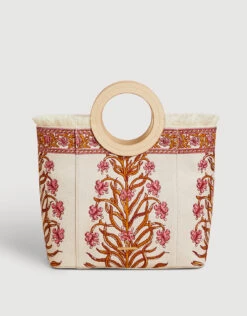 Resort Tote Pepper Hall Woodblock Floral