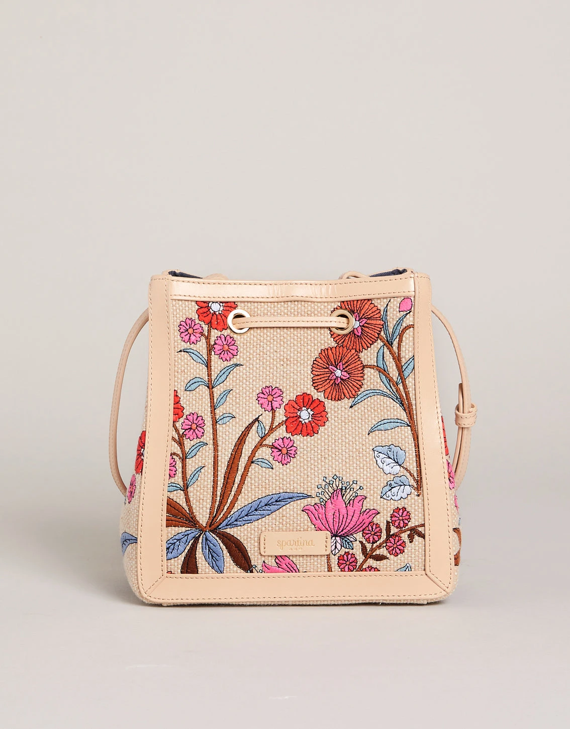 Natalie Drawstring Crossbody Oyster Factory Floral Sprigs 3 Natalie Drawstring Crossbody Oyster Factory Floral Sprigs - Image 3