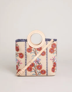 Resort Tote Oyster Factory Floral Sprigs -Spartina Store 490846b