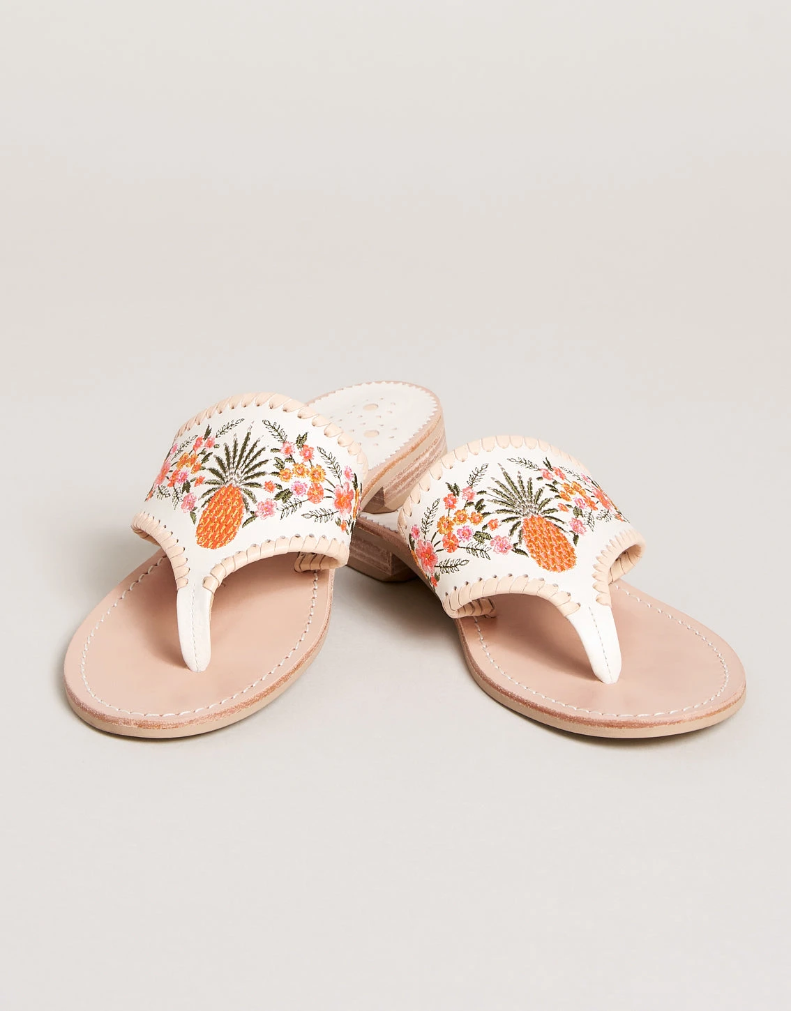 Spartina X Jack Rogers Pineapple Embroidery Sandal 1 Spartina X Jack Rogers Pineapple Embroidery Sandal