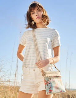 Bayshore Denim Shorts Pearl White -Spartina Store 493069m