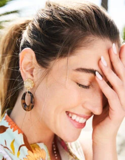 Mod Jenny Earrings Tortoise -Spartina Store 494479n