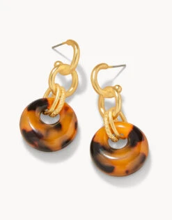 Mod Janet Earrings Tortoise