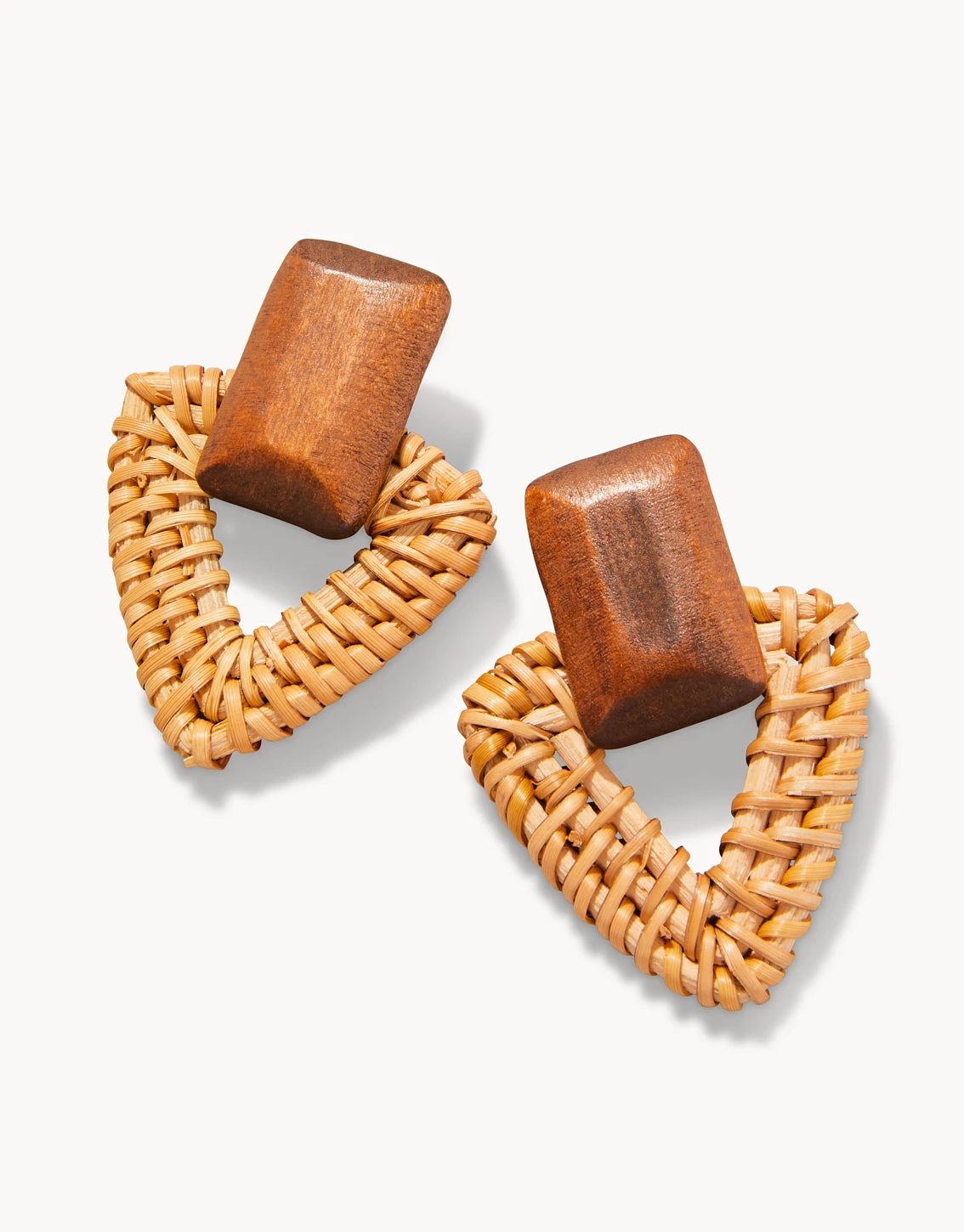 Wood Wicker Earrings Natural 1 Wood Wicker Earrings Natural