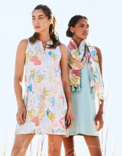 Hannah Tank Dress Seafoam Mermaids -Spartina Store 495605m