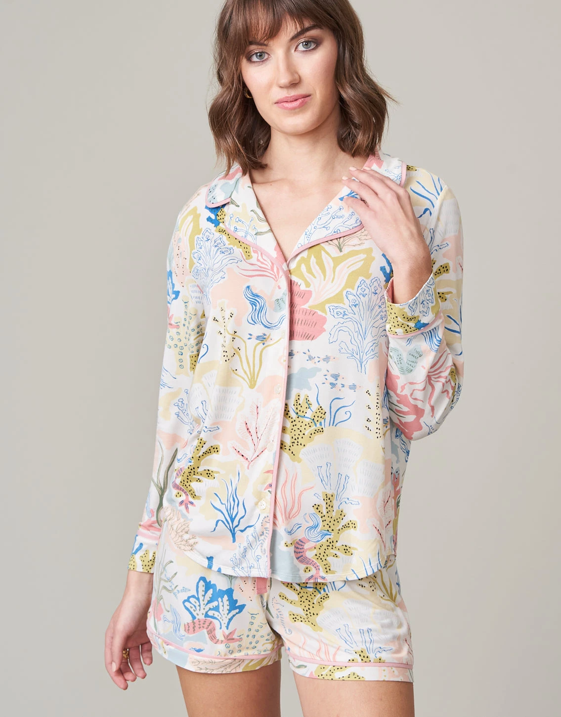 Pajama Top Seafoam Mermaids 1 Pajama Top Seafoam Mermaids