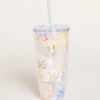 Clear Drink Tumbler 24 Oz. Mermaid Sea