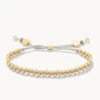 Friendship Bracelet Grey/Gold Beads