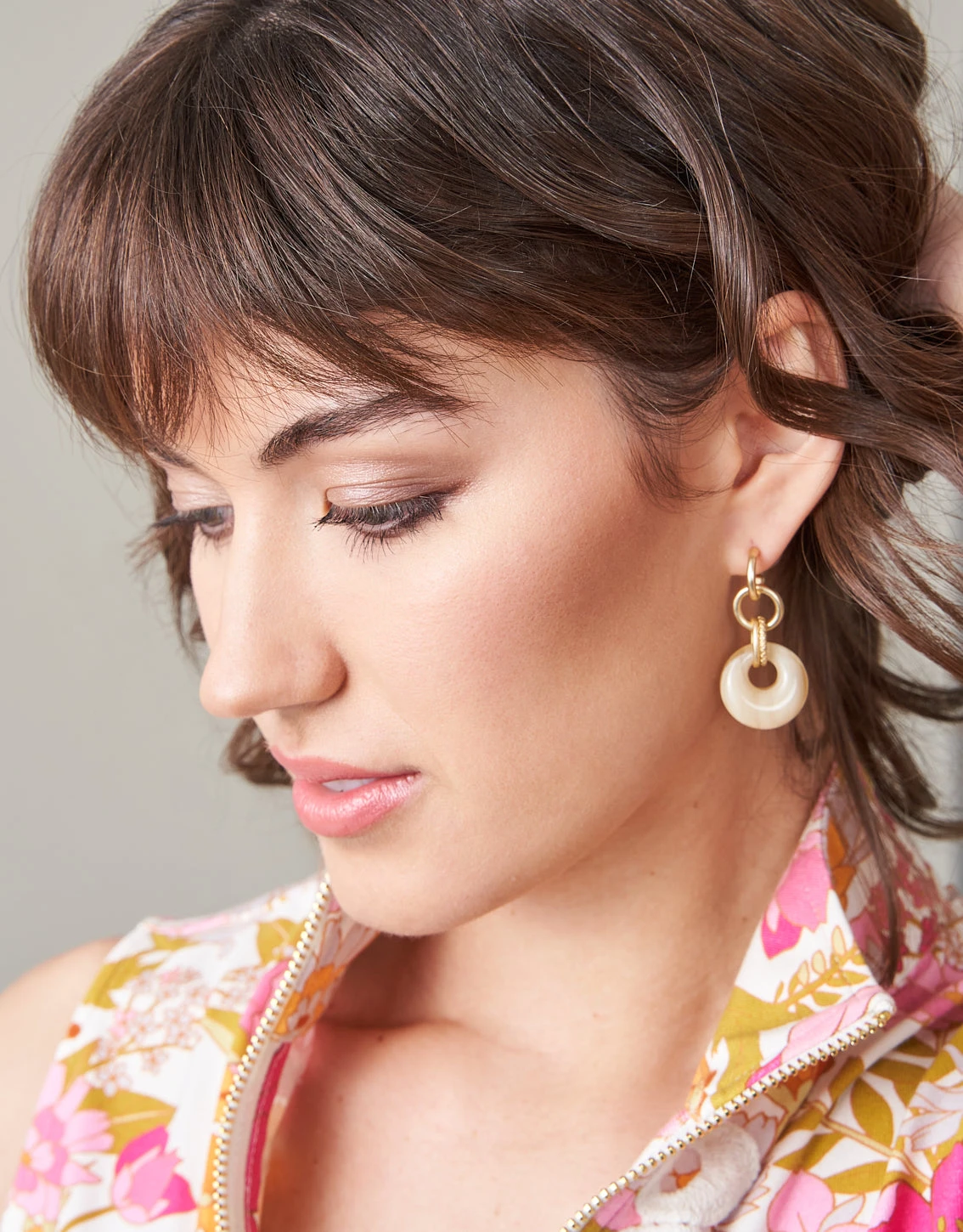 Mod Janet Earrings Cream 2 Mod Janet Earrings Cream - Image 2