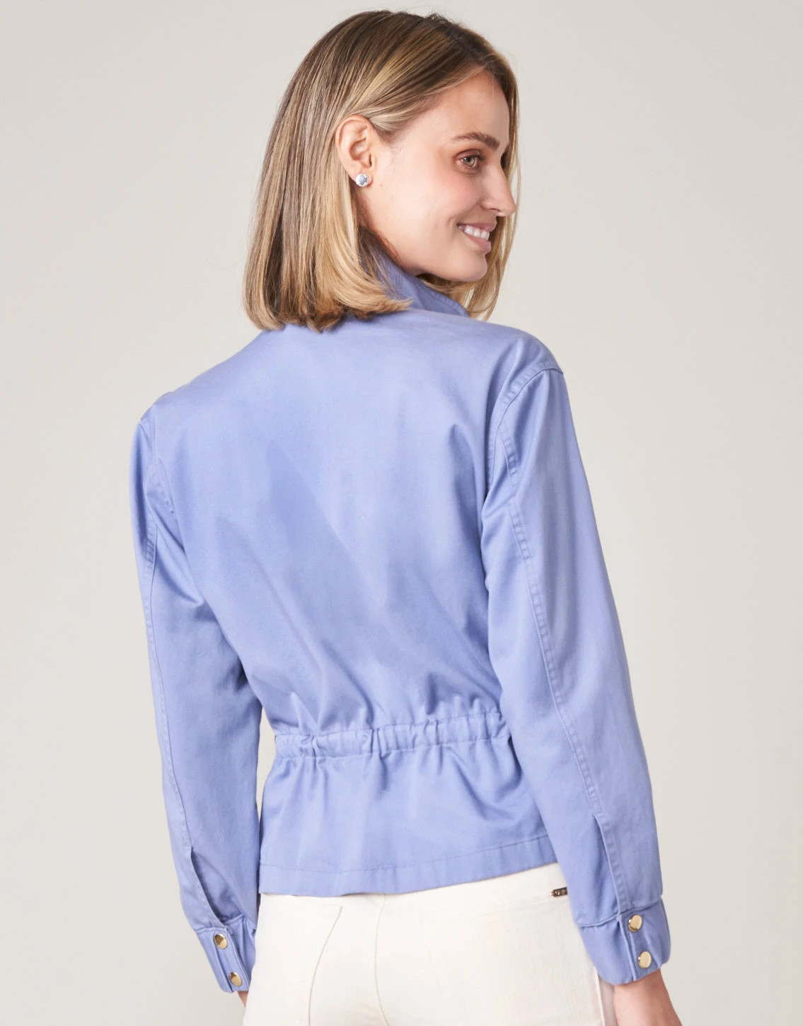 Adia Twill Jacket Coastal Blue 2 Adia Twill Jacket Coastal Blue - Image 2
