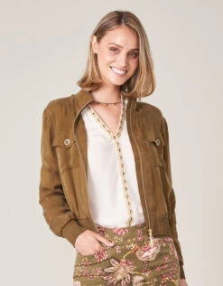 Charleigh Jacket Deep Olive -Spartina Store 498491d