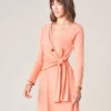 Deanna Wrap Dress Pink Clay