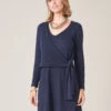 Deanna Wrap Dress Slate Blue