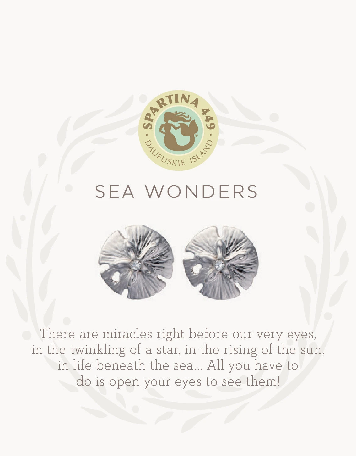 Sea La Vie Stud Earrings Sea Wonders/Sand Dollar 1 Sea La Vie Stud Earrings Sea Wonders/Sand Dollar