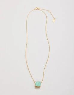 Sea La Vie Sea Glass Necklace 18" Happy/Sea Green -Spartina Store 502009c