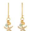 Starfish Sparkle Drop Earrings