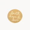 Classic Locket Note Faith Hope Love