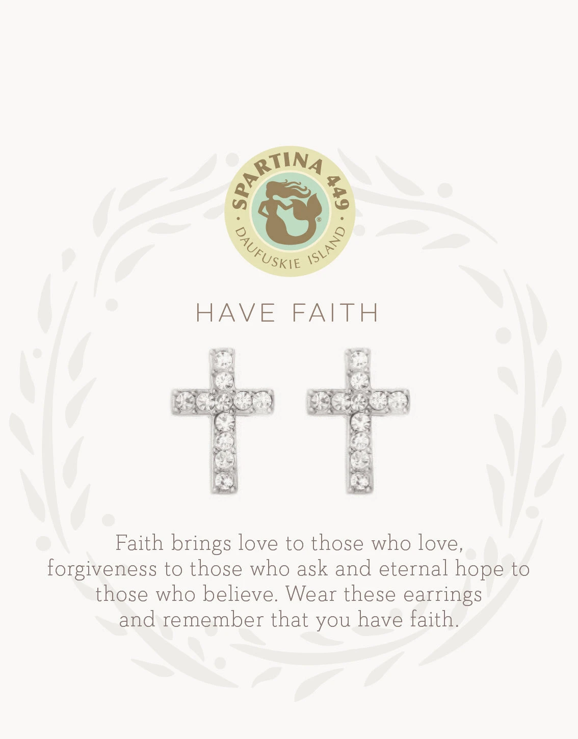 Sea La Vie Stud Earrings Have Faith/Cross 1 Sea La Vie Stud Earrings Have Faith/Cross