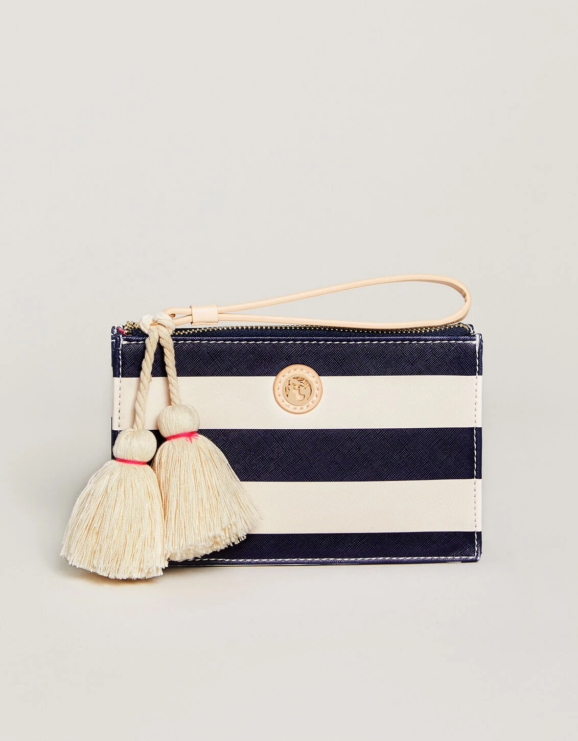 Emmy Wristlet Navy Stripe 1 Emmy Wristlet Navy Stripe