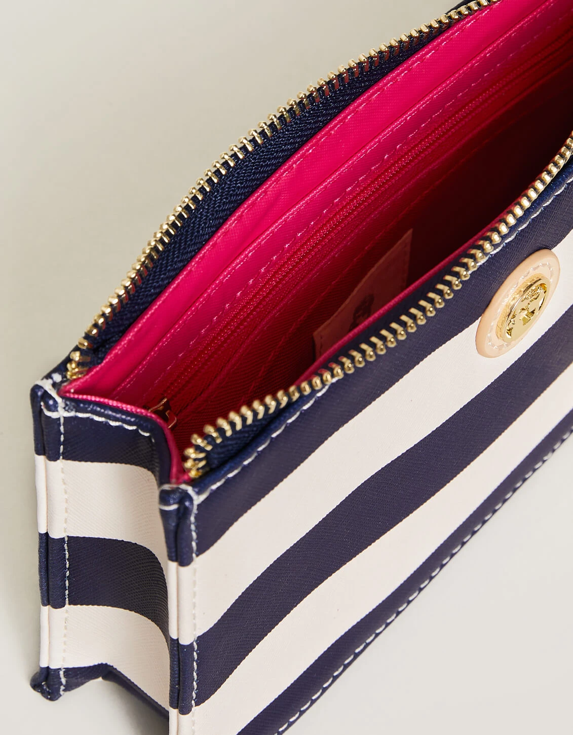 Emmy Wristlet Navy Stripe 4 Emmy Wristlet Navy Stripe - Image 4