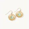 Dune Earrings Gold Aqua Pearlescent