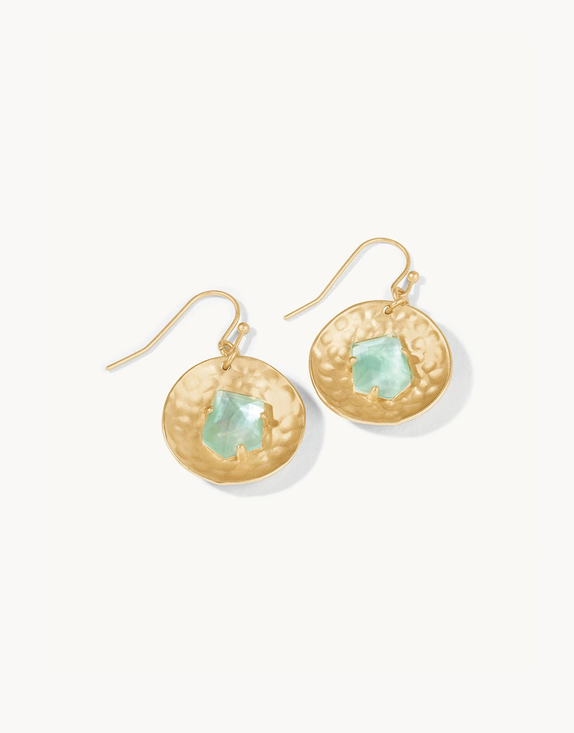 Dune Earrings Gold Aqua Pearlescent 1 Dune Earrings Gold Aqua Pearlescent