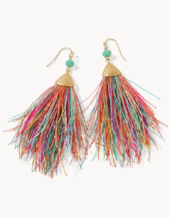 Beach Mariana Fringe Earrings Tropical
