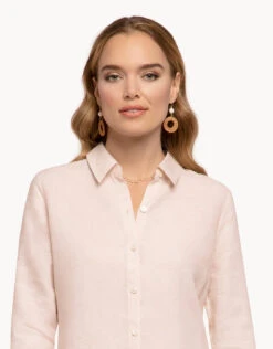 Woven Ring Earrings Gold/Taupe -Spartina Store 657204o