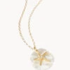 Star Sand Dollar Necklace Gold/Pearlescent