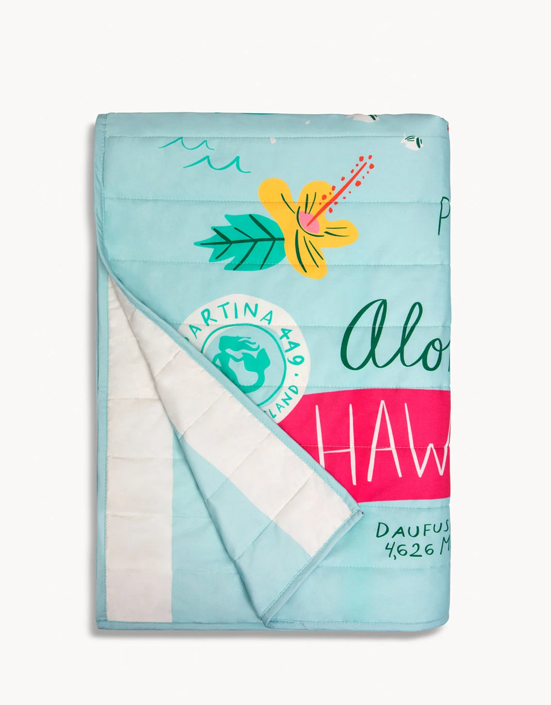 Hawaiian Islands Cotton Quilted Throw 2 Hawaiian Islands Cotton Quilted Throw - Image 2