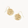 Sand Dollar Earrings Gold/Opal