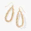 Bayberry Raindrop Earrings Gold/Taupe