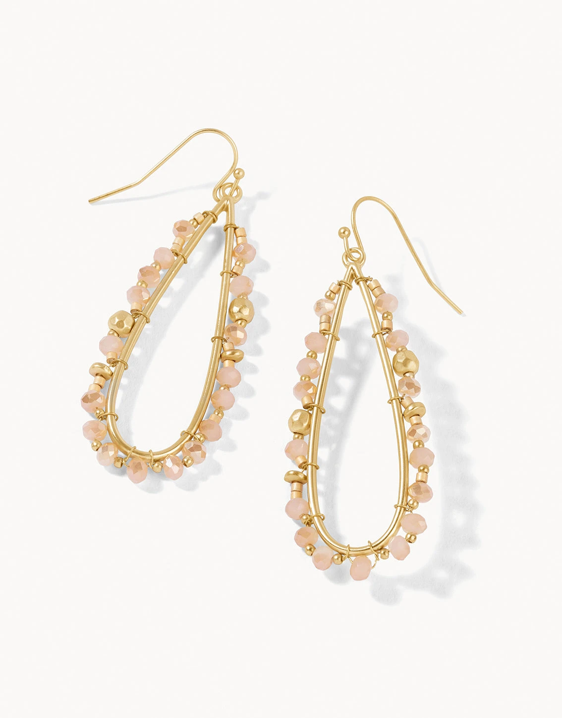 Bayberry Raindrop Earrings Gold/Taupe 1 Bayberry Raindrop Earrings Gold/Taupe