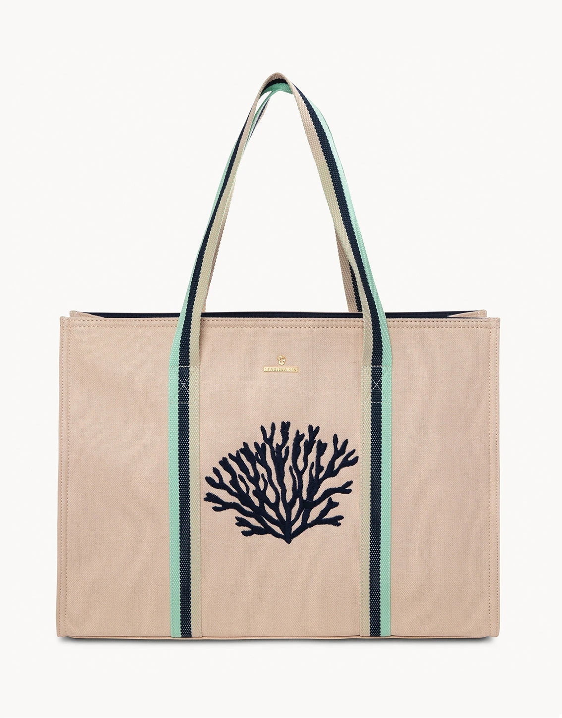 Coral Carry All Tote Cream 1 Coral Carry All Tote Cream