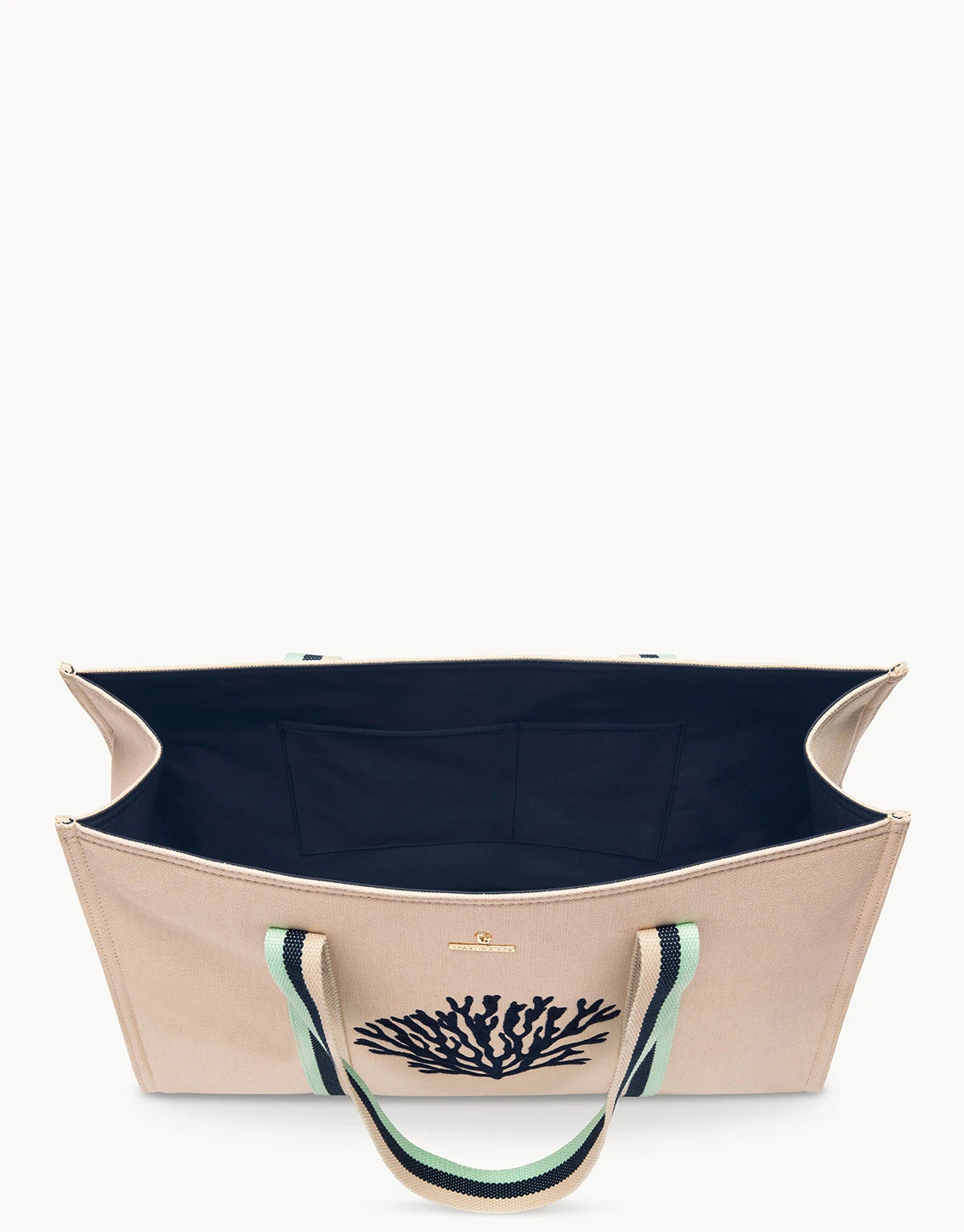 Coral Carry All Tote Cream 2 Coral Carry All Tote Cream - Image 2