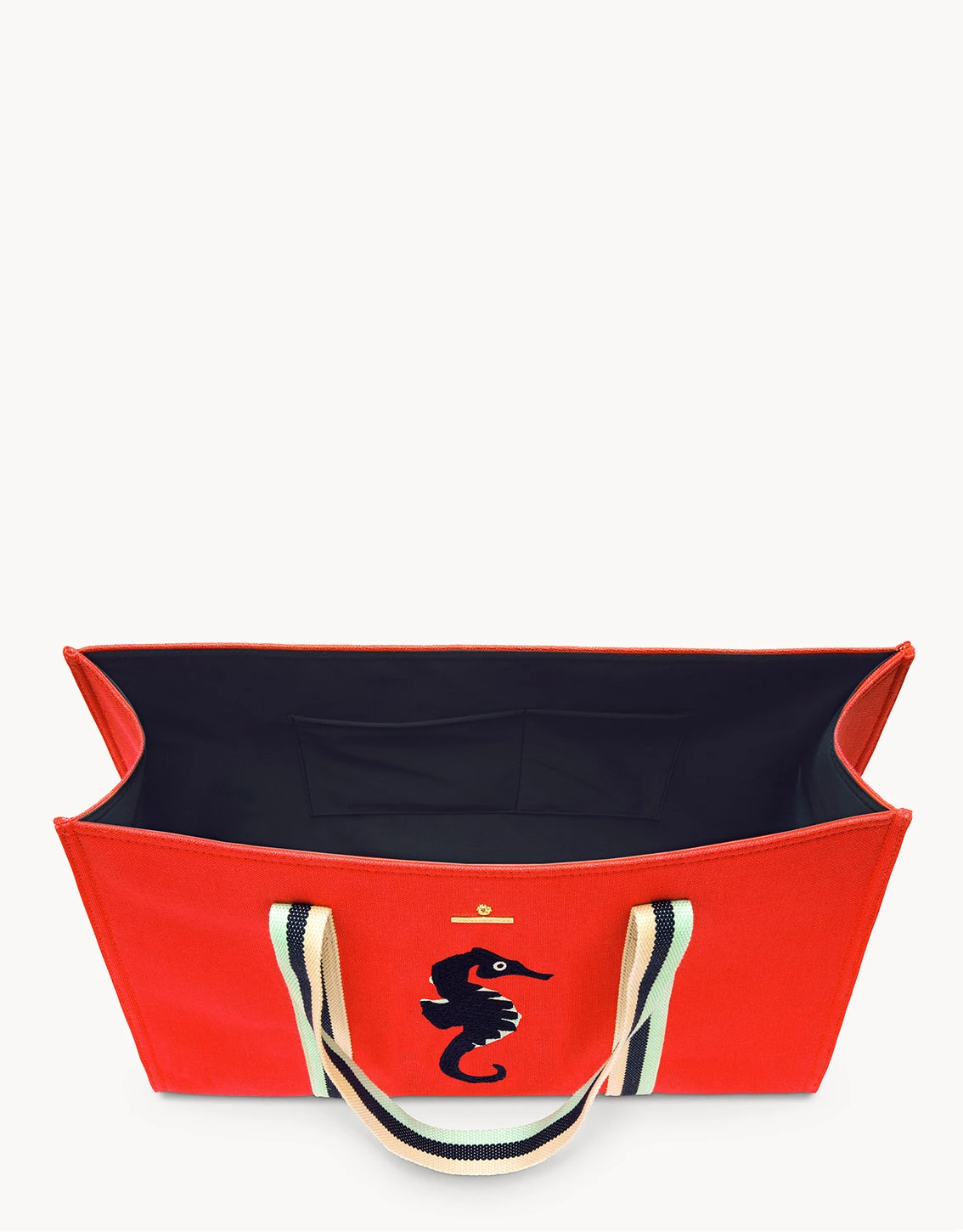 Seahorse Carry All Tote Orange 2 Seahorse Carry All Tote Orange - Image 2