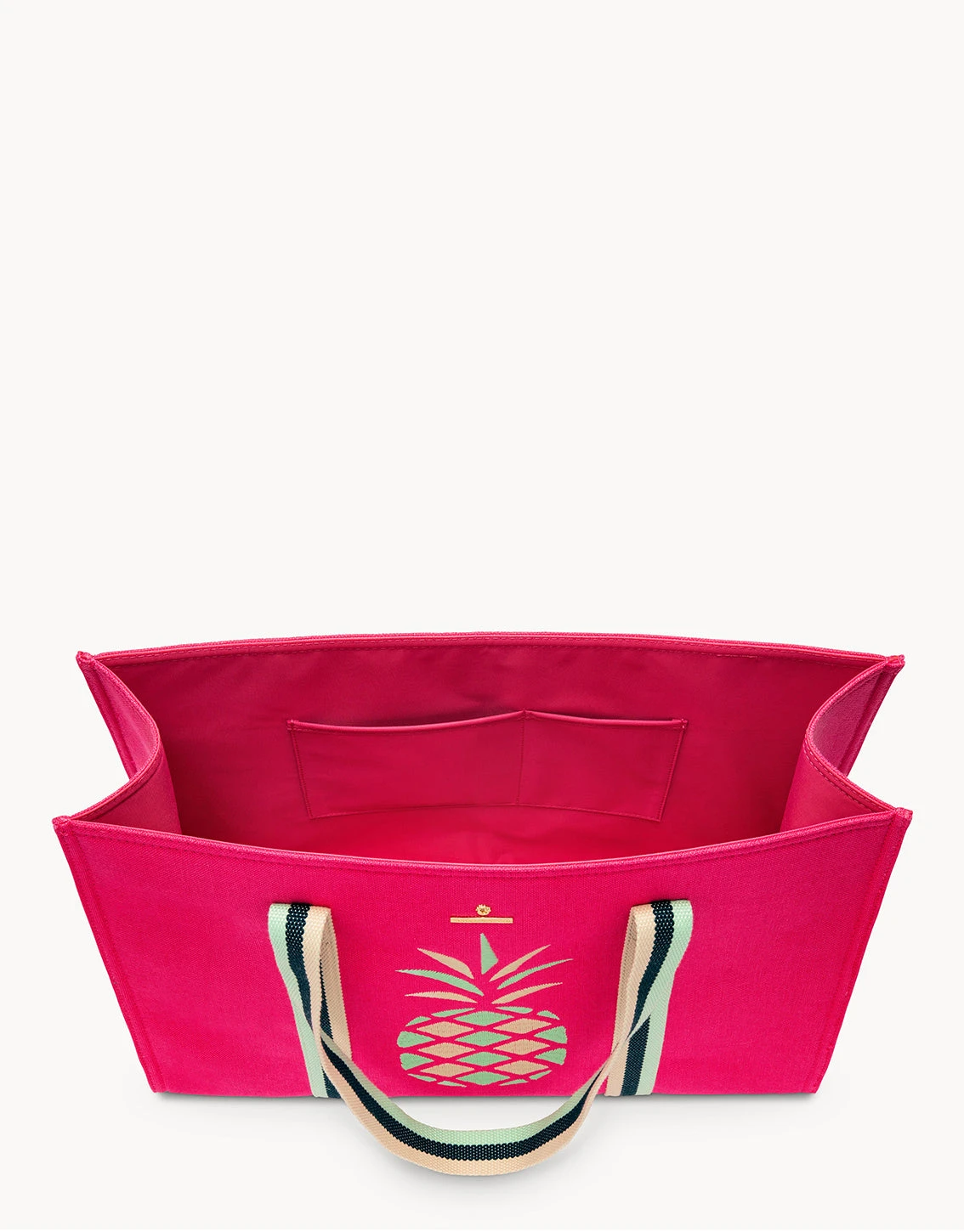 Pineapple Carry All Tote Pink 2 Pineapple Carry All Tote Pink - Image 2