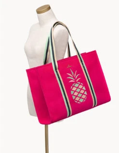 Pineapple Carry All Tote Pink 5 Pineapple Carry All Tote Pink -Spartina Store 667074d