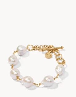 Ann Pearl Gold Toggle Bracelet